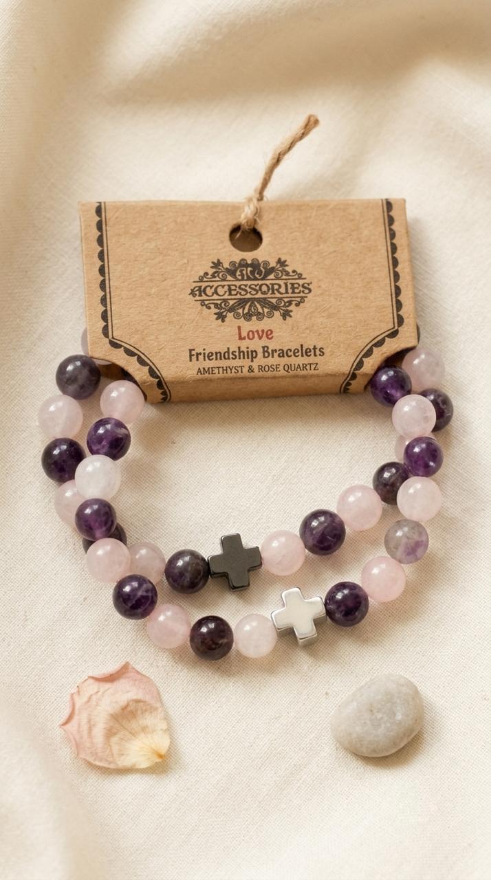 2 Pulsera de Piedras Preciosas (Amor): Sanación Emocional y Apertura del Corazón (Minerales Naturales)