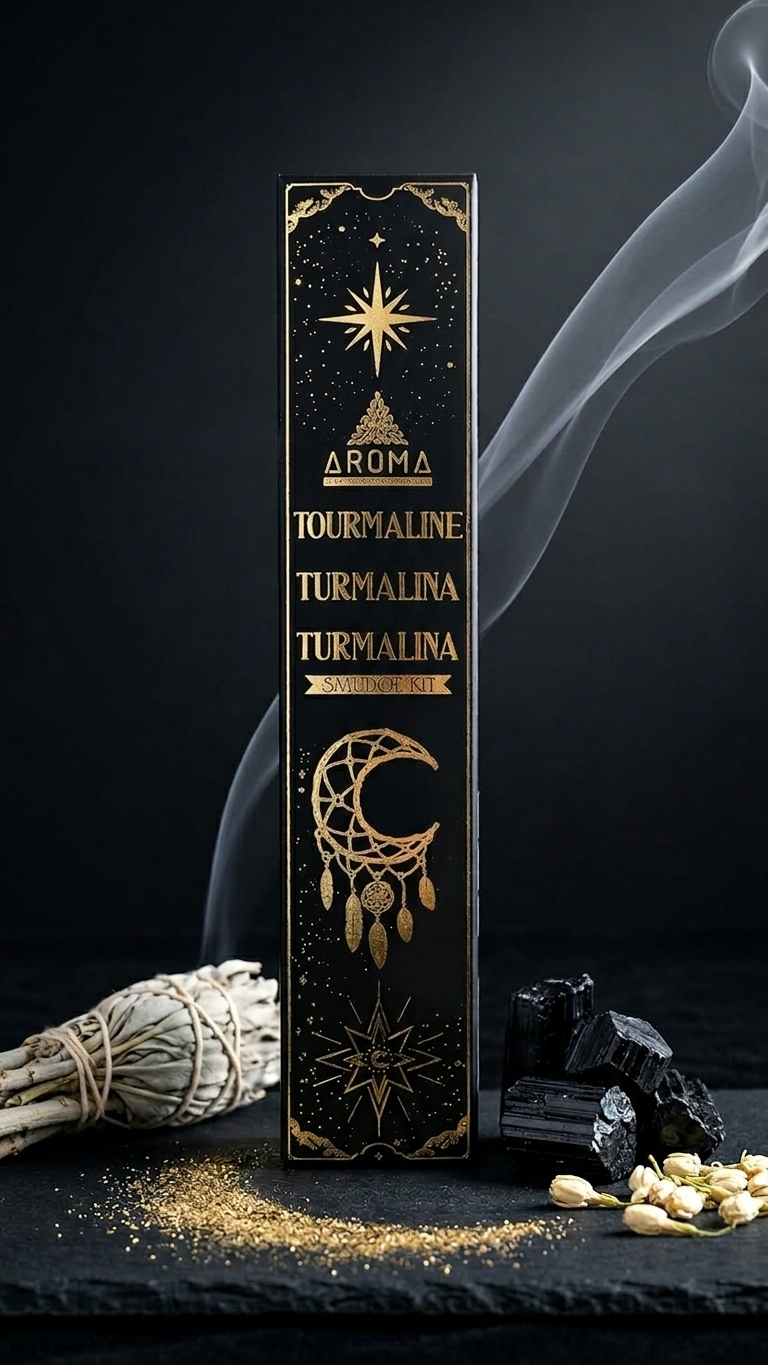 Incienso de Turmalina: Escudo Protector y Enraizamiento Energético (20g de incienso)