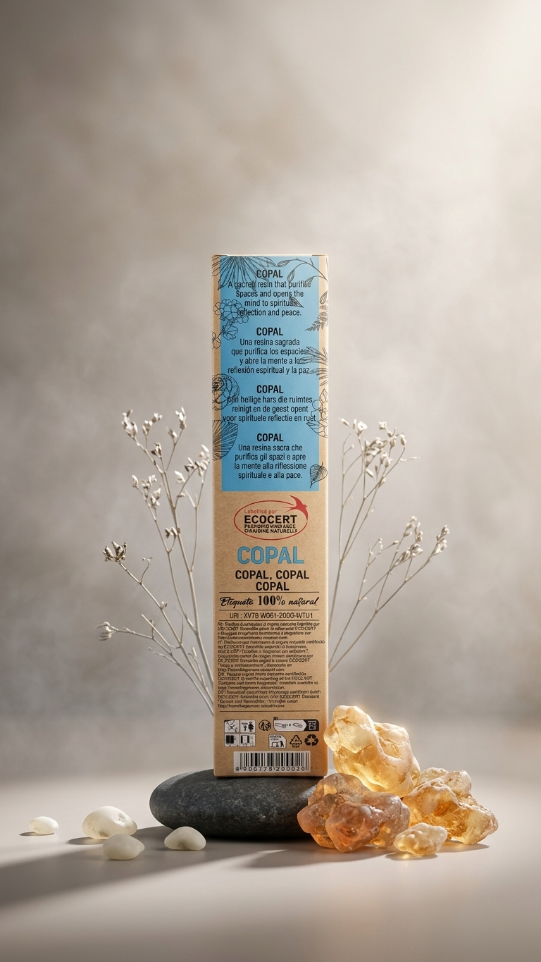 Incienso de Copal Ancestral – Limpieza Energética Profunda y Protección | 100% Natural, Sin Químicos, Calidad Premium【20g · 8 Varillas aprox】