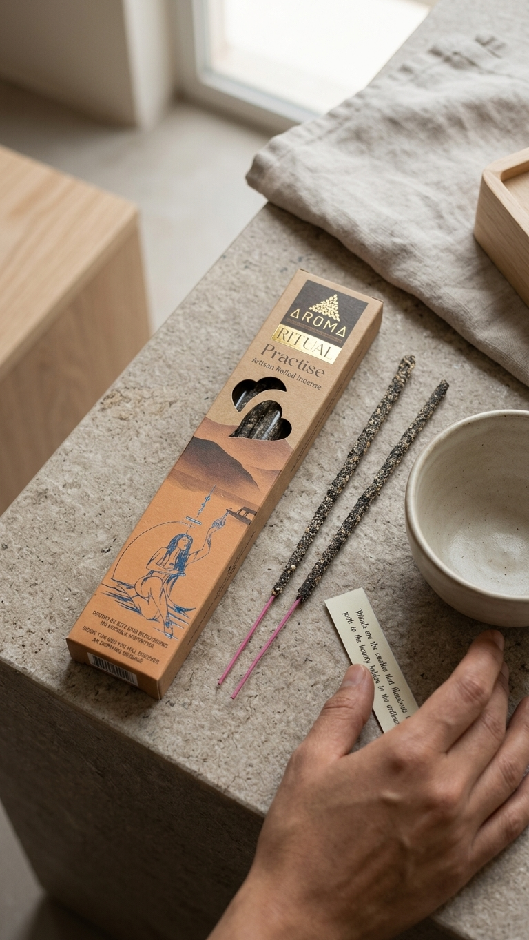 Incienso Ritual Práctico (Ritual Practise) – Manifestación Activa y Disciplina Espiritual | Cajita de 20g con Mensaje Inspirador