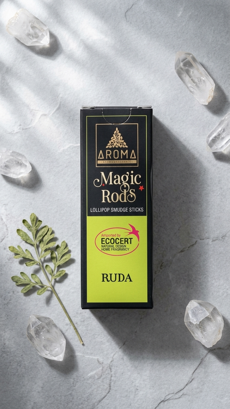 Incienso Lollipop Ruda (Magic Rods) – Destierro de Envidias y Escudo Defensivo | Sahumado Intenso | 4 Barritas Gruesas