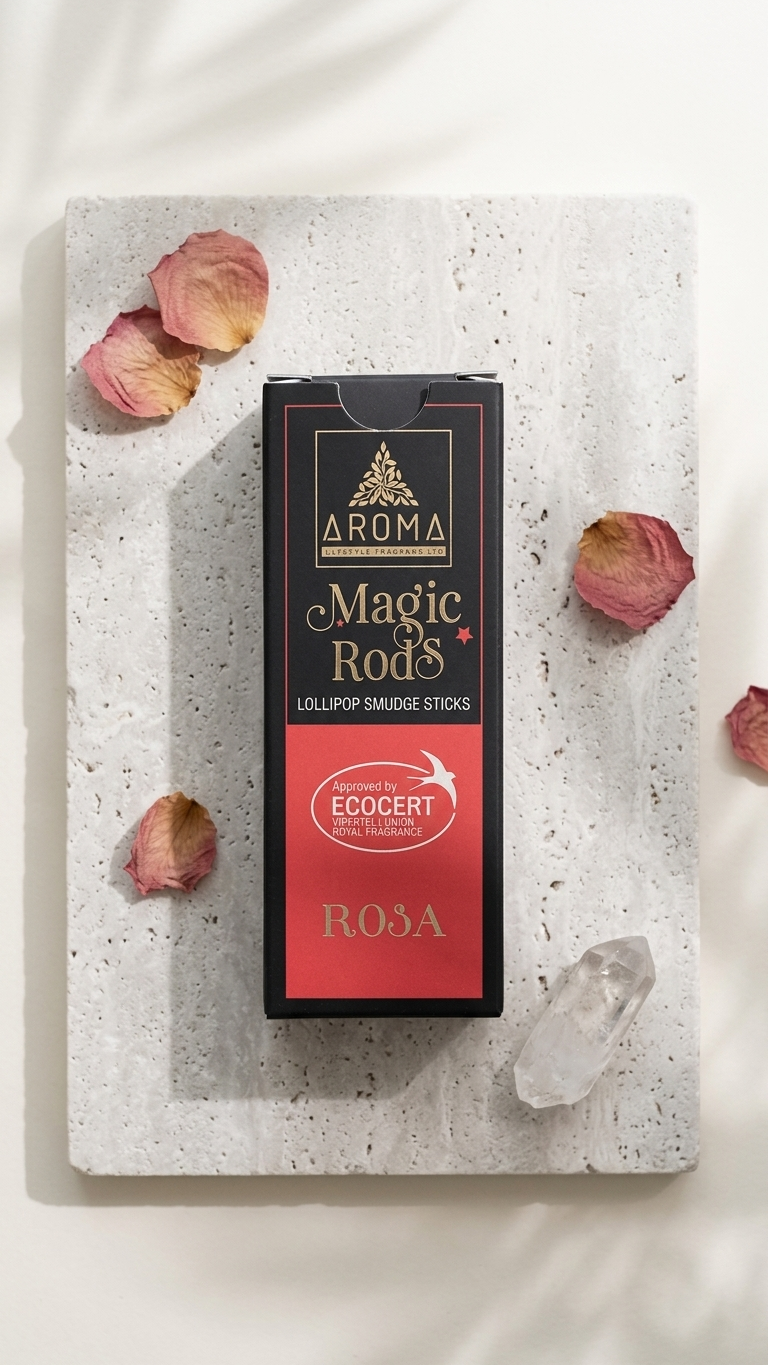 Incienso Lollipop Rosa (Magic Rods) – Armonía Afectiva y Conexión Espiritual | Sahumado Intenso | 4 Barritas Gruesas