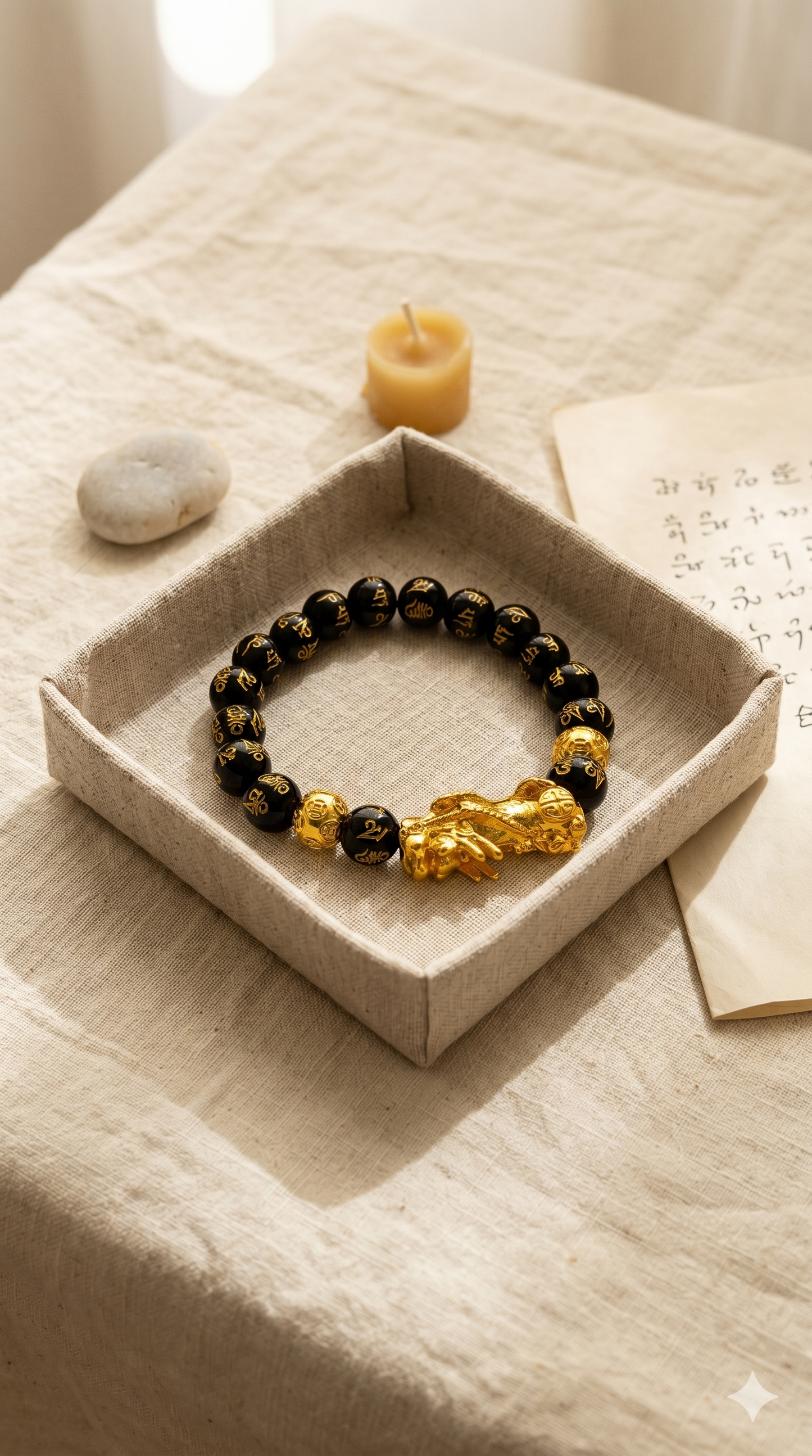 Pulsera de Piedra Preciosa (Obsidiana Negra Pixiu Feng Shui 10mm): Riqueza Absoluta, Protección Energética y Abundancia Ilimitada (Mineral Natural)