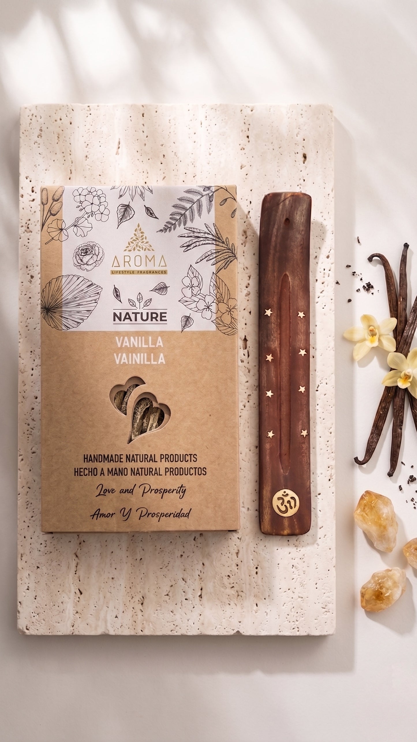 12 Cajetillas Incienso de Vainilla Dulce – Crea un Ambiente Cálido y Acogedor | 100% Natural, Sin Químicos, Calidad Premium 【20g · 8 Varillas aprox】
