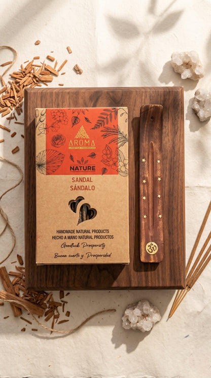 12 Cajetillas Incienso de Sándalo Sagrado – Crea un Ambiente de Paz y Meditación | 100% Natural, Sin Químicos, Calidad Premium 【20g · 8 Varillas aprox】