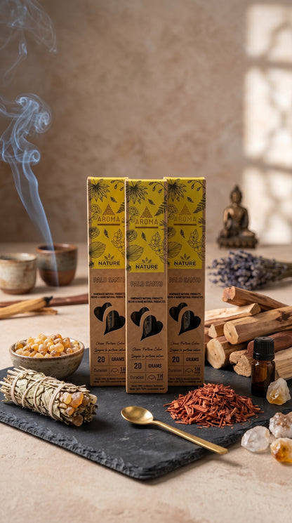6 Cajetillas Incienso de Palo Santo Sagrado – Equilibra tus Sentidos y Sana tu Espacio | 100% Natural, Sin Químicos, Calidad Premium 【20g · 8 Varillas aprox】