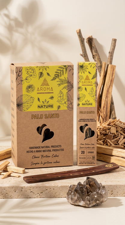 12 Cajetillas Incienso de Palo Santo Sagrado – Equilibra tus Sentidos y Sana tu Espacio | 100% Natural, Sin Químicos, Calidad Premium 【20g · 8 Varillas aprox】