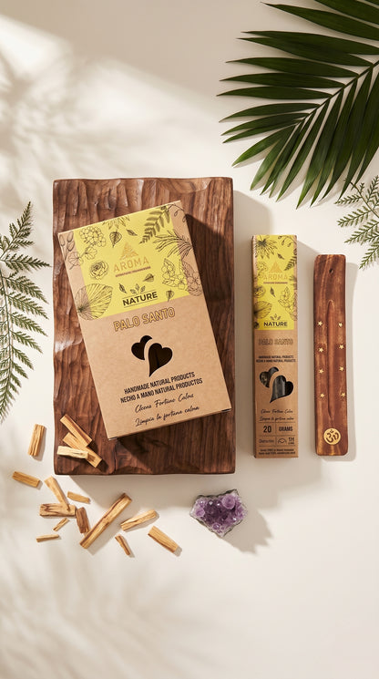 12 Cajetillas Incienso de Palo Santo Sagrado – Equilibra tus Sentidos y Sana tu Espacio | 100% Natural, Sin Químicos, Calidad Premium 【20g · 8 Varillas aprox】