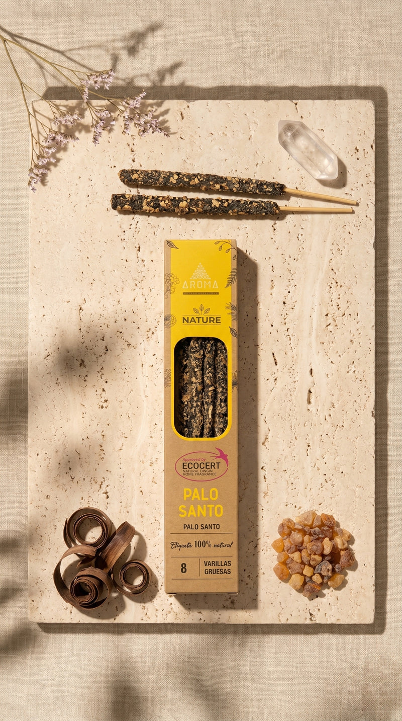 Incienso de Palo Santo Sagrado – Purifica tu Energía y Atrae la Armonía | 100% Natural, Sin Químicos, Calidad Premium 【20g · 8 Varillas aprox】