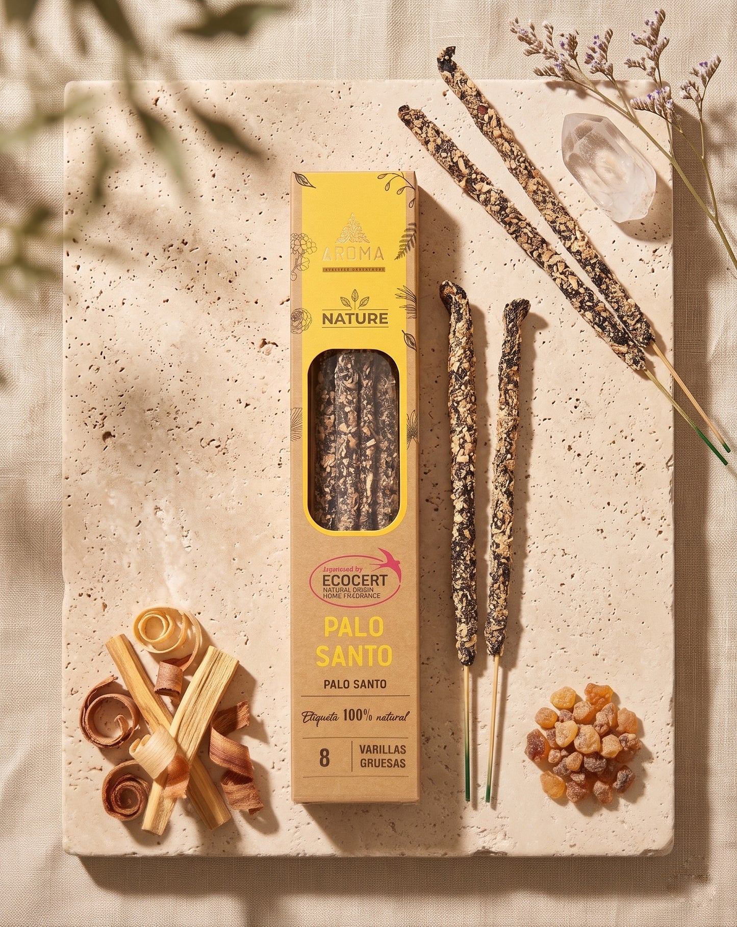 Incienso de Palo Santo Sagrado – Purifica tu Energía y Atrae la Armonía | 100% Natural, Sin Químicos, Calidad Premium 【20g · 8 Varillas aprox】