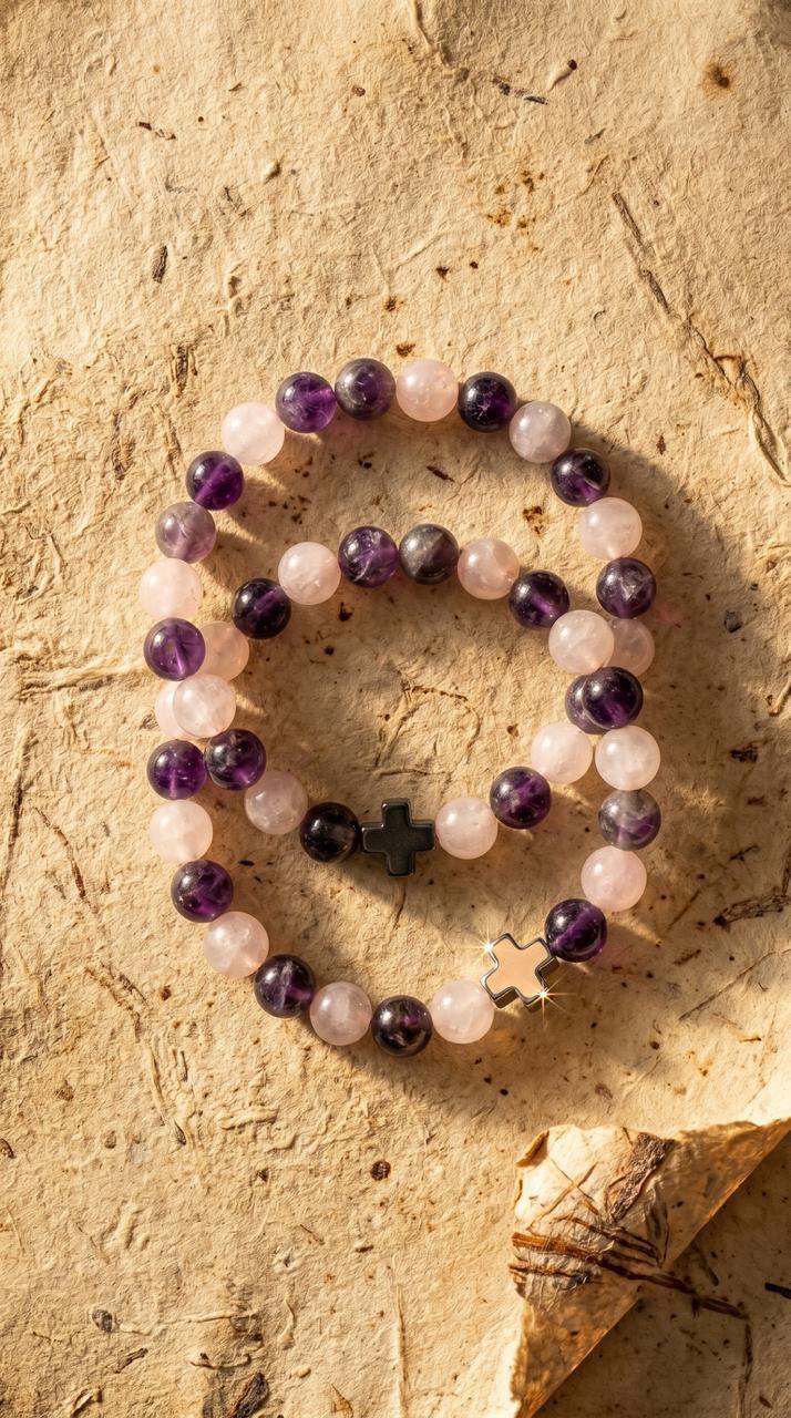 2 Pulsera de Piedras Preciosas (Amor): Sanación Emocional y Apertura del Corazón (Minerales Naturales)