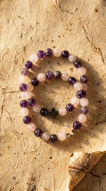 2 Pulsera de Piedras Preciosas (Amor): Sanación Emocional y Apertura del Corazón (Minerales Naturales)