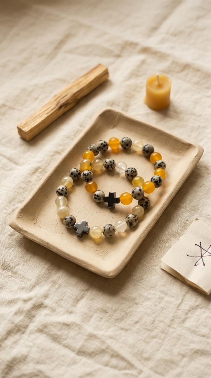 2 Pulsera de Piedras Preciosas (Protección): Escudo Energético y Disolución de Negatividad (Minerales Naturales)