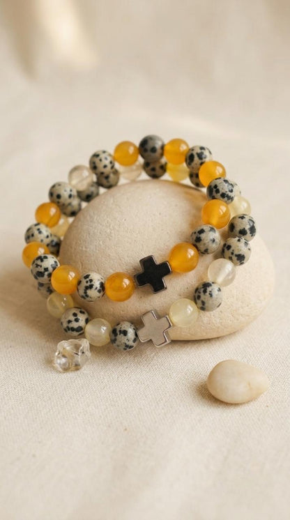 2 Pulsera de Piedras Preciosas (Protección): Escudo Energético y Disolución de Negatividad (Minerales Naturales)