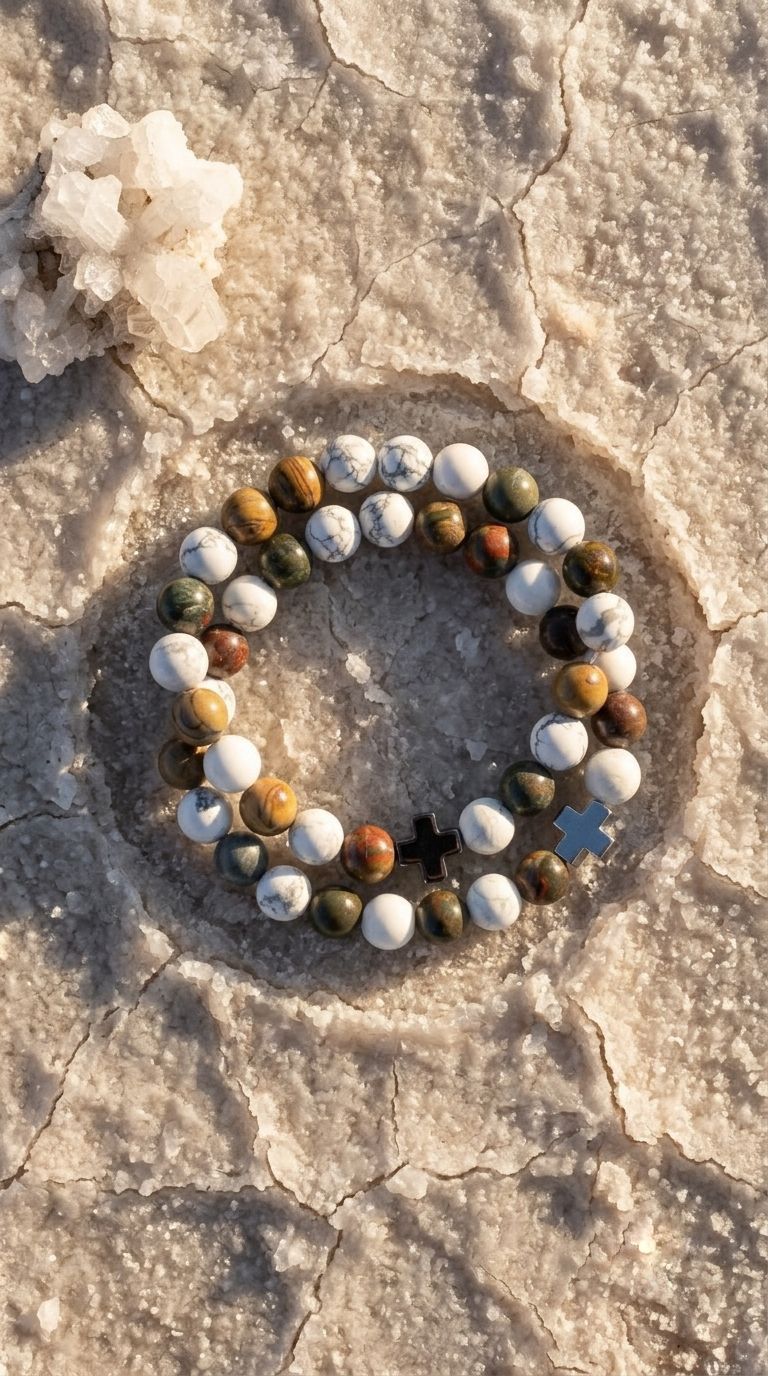 2 Pulsera de Piedras Preciosas (Paz): Calma Interior y Alivio del Estrés (Minerales Naturales)