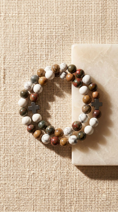 2 Pulsera de Piedras Preciosas (Paz): Calma Interior y Alivio del Estrés (Minerales Naturales)