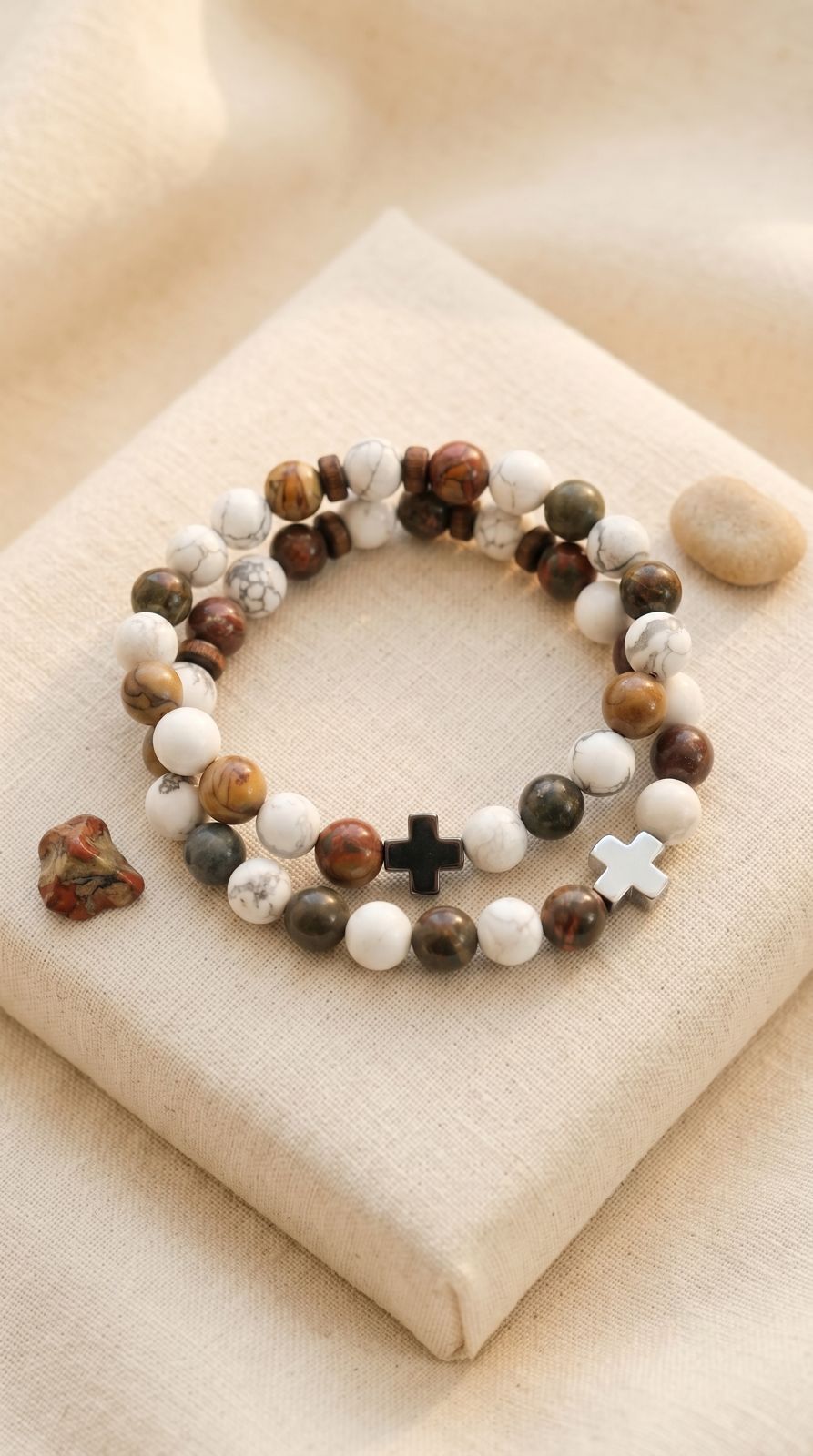 2 Pulsera de Piedras Preciosas (Paz): Calma Interior y Alivio del Estrés (Minerales Naturales)