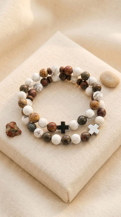 2 Pulsera de Piedras Preciosas (Paz): Calma Interior y Alivio del Estrés (Minerales Naturales)