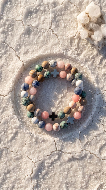Pulsera de Piedras Preciosas (Armonía): Equilibrio Integral y Reset Emocional (Minerales Naturales)