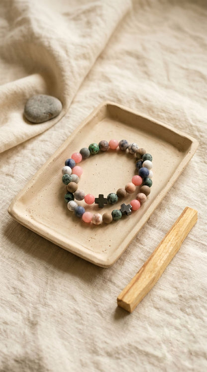 Pulsera de Piedras Preciosas (Armonía): Equilibrio Integral y Reset Emocional (Minerales Naturales)