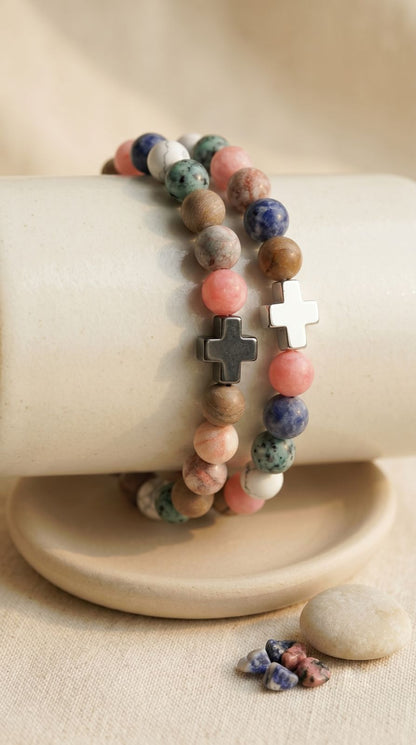 Pulsera de Piedras Preciosas (Armonía): Equilibrio Integral y Reset Emocional (Minerales Naturales)