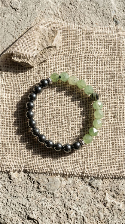 Pulsera de Piedra Preciosa (Jade Magnético): Prosperidad Activa, Salud Vital y Equilibrio Sagrado (Mineral Natural)