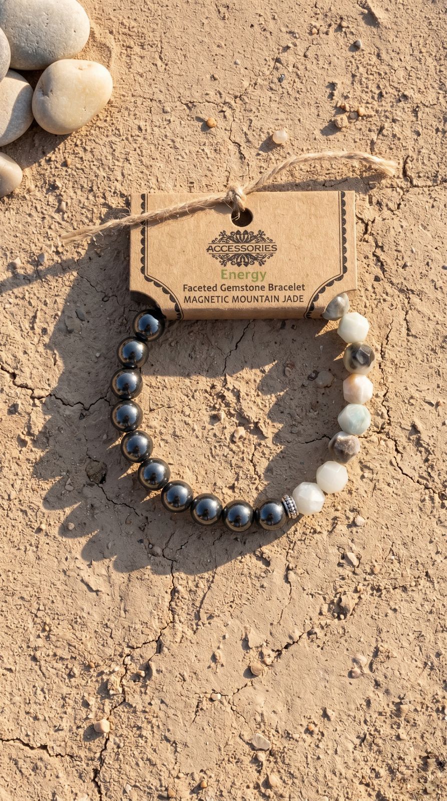 Pulsera de Piedra Preciosa (Jade de Montaña Magnético): Fuerza Ancestral, Superación de Miedos y Enraizamiento Seguro (Mineral Natural)