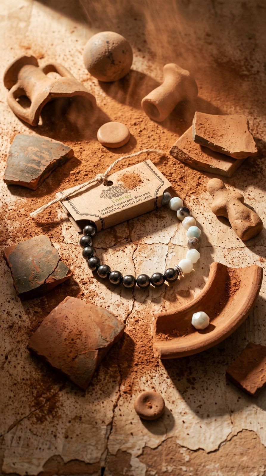 Pulsera de Piedra Preciosa (Jade de Montaña Magnético): Fuerza Ancestral, Superación de Miedos y Enraizamiento Seguro (Mineral Natural)