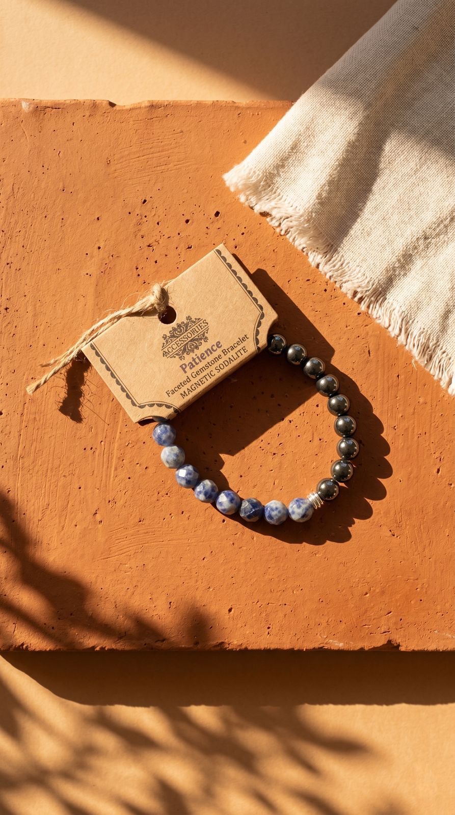 Pulsera de Piedra Preciosa (Sodalita Magnética): Paciencia Infinita, Claridad Mental y Sabiduría Interior (Mineral Natural)