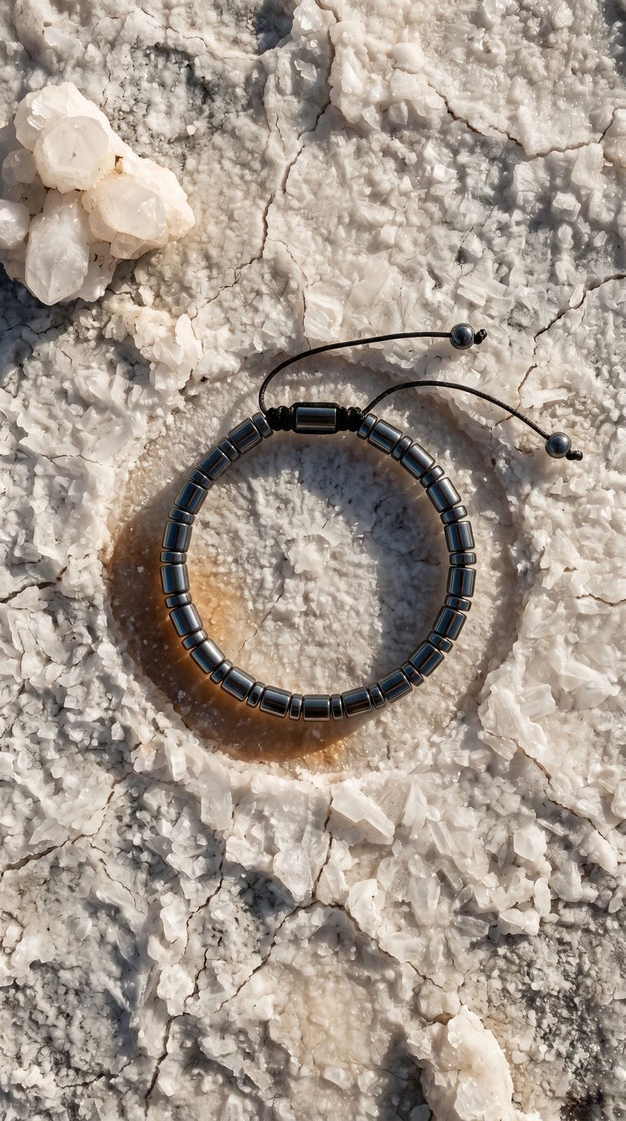 Pulsera Magnética Shamballa de Hematita (Círculos y Cilindros): Armonía Absoluta, Protección Espiritual y Enfoque Mental (Mineral Natural)
