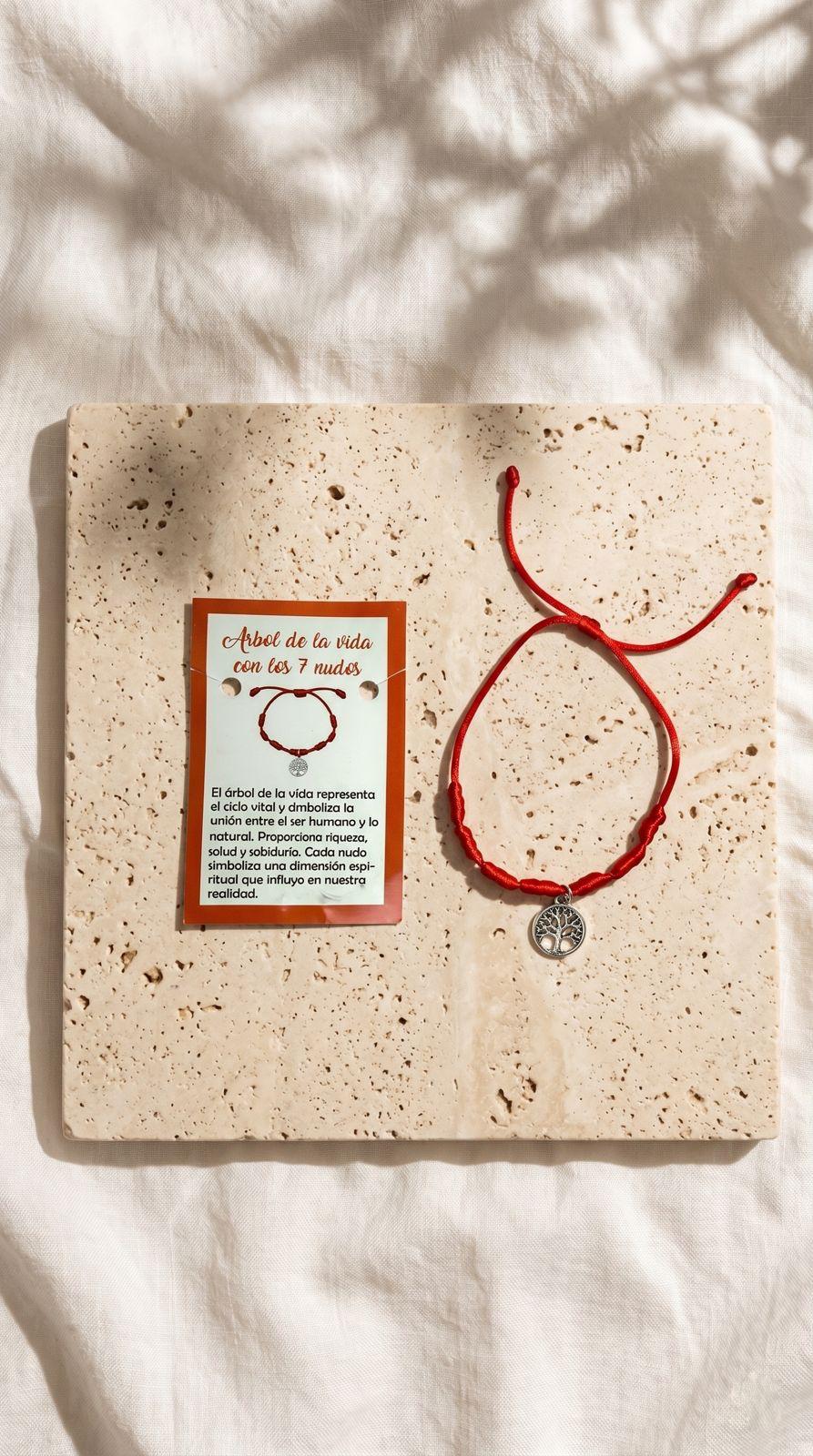 Pulsera de 7 Nudos con Árbol de la Vida: Crecimiento Personal, Estabilidad Absoluta y Conexión Universal (Amuleto Ancestral)