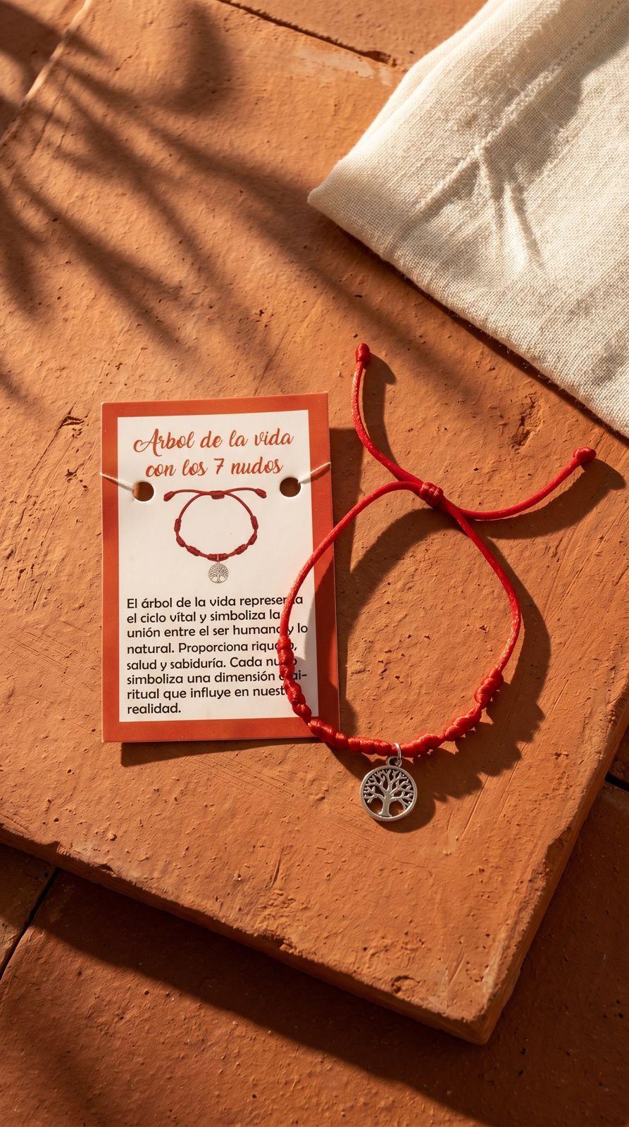 Pulsera de 7 Nudos con Árbol de la Vida: Crecimiento Personal, Estabilidad Absoluta y Conexión Universal (Amuleto Ancestral)