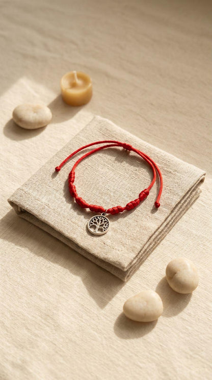Pulsera de 7 Nudos con Árbol de la Vida: Crecimiento Personal, Estabilidad Absoluta y Conexión Universal (Amuleto Ancestral)