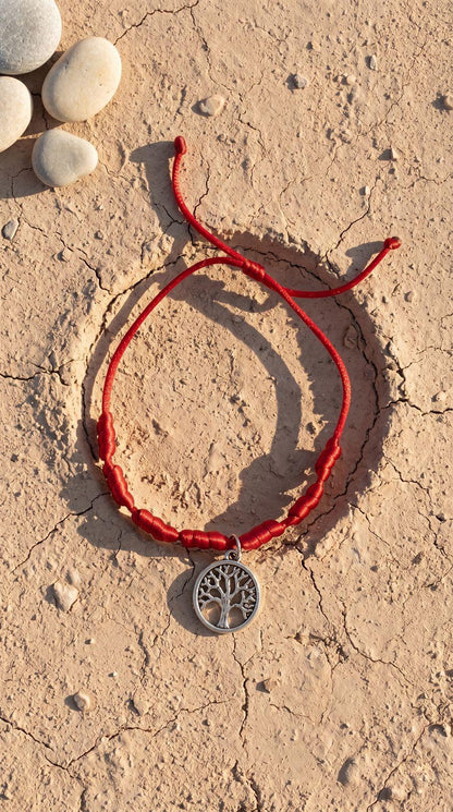 Pulsera de 7 Nudos con Árbol de la Vida: Crecimiento Personal, Estabilidad Absoluta y Conexión Universal (Amuleto Ancestral)