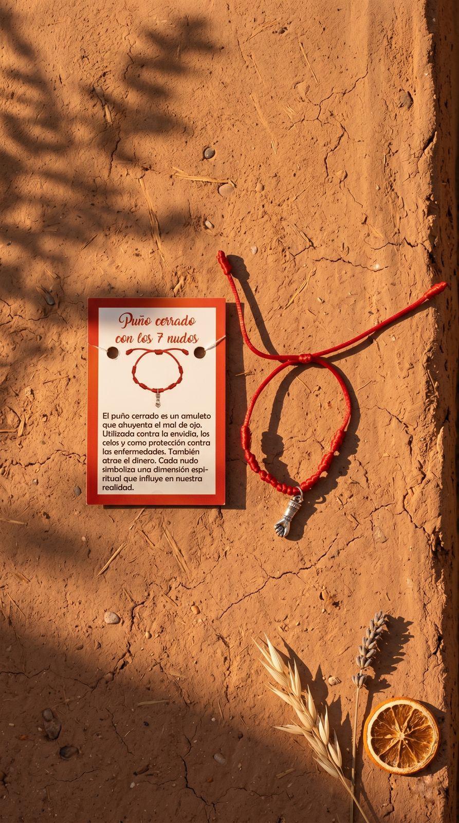 Pulsera de 7 Nudos con Puño Cerrado (Higa / Figa): Protección Inquebrantable, Fortaleza Absoluta y Buena Fortuna (Amuleto Ancestral)