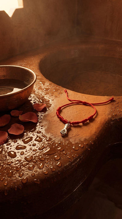 Pulsera de 7 Nudos con Puño Cerrado (Higa / Figa): Protección Inquebrantable, Fortaleza Absoluta y Buena Fortuna (Amuleto Ancestral)