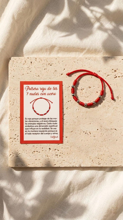 Pulsera de 7 Nudos con Acero: Fuerza Inquebrantable, Blindaje Energético y Éxito Absoluto (Amuleto de Poder)