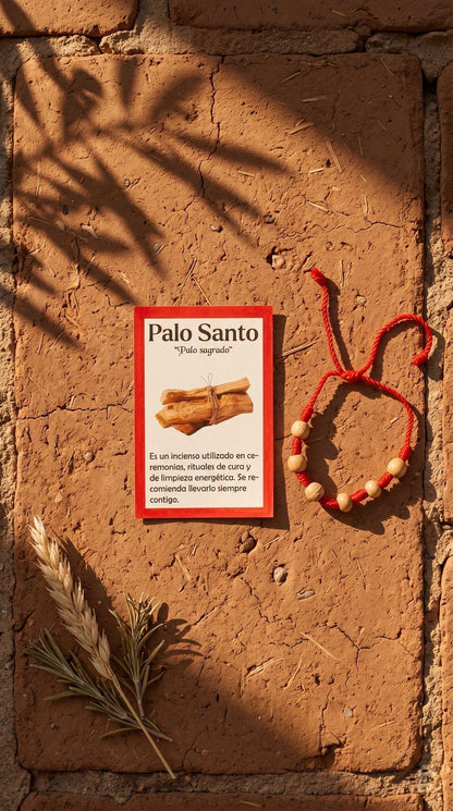 Pulsera de 7 Nudos con Palo Santo (6 Bolitas): Purificación Absoluta, Limpieza Áurica y Bienestar Espiritual (Madera Sagrada)