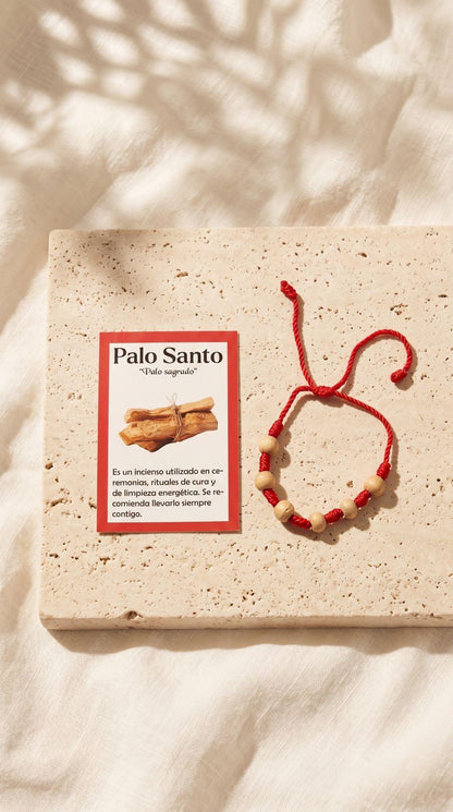 Pulsera de 7 Nudos con Palo Santo (6 Bolitas): Purificación Absoluta, Limpieza Áurica y Bienestar Espiritual (Madera Sagrada)