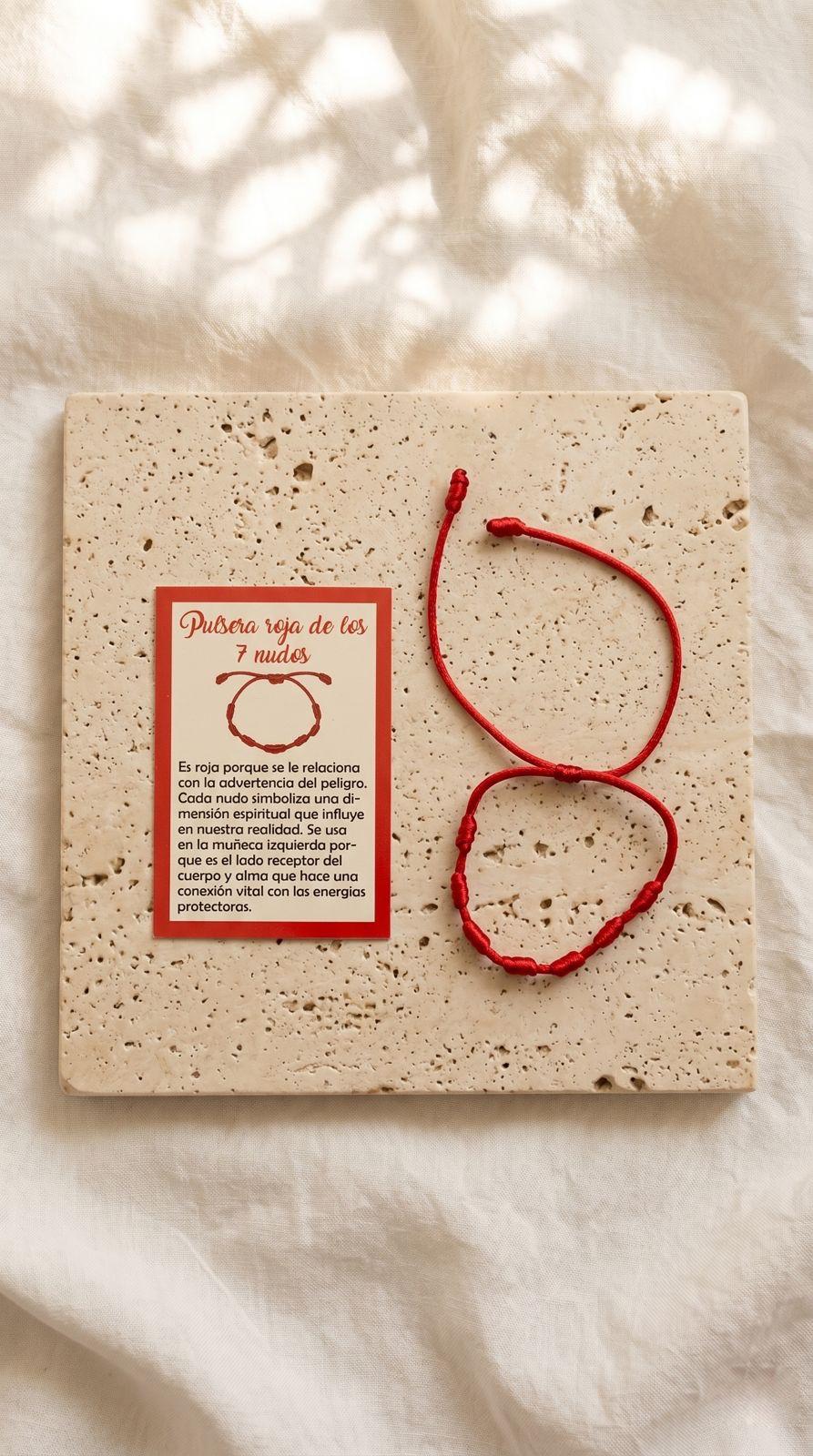 Pulsera de 7 Nudos Cuerda Roja: Protección Divina, Energía Vital y Éxito Absoluto (Amuleto Ancestral)