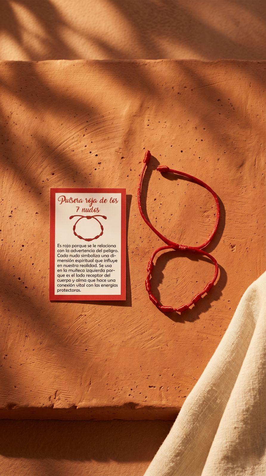 Pulsera de 7 Nudos Cuerda Roja: Protección Divina, Energía Vital y Éxito Absoluto (Amuleto Ancestral)