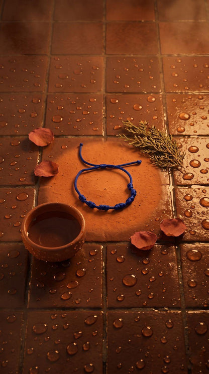 Pulsera de 7 Nudos Cuerda Azul: Claridad Mental, Sabiduría Profunda y Tranquilidad Absoluta (Amuleto Ancestral)