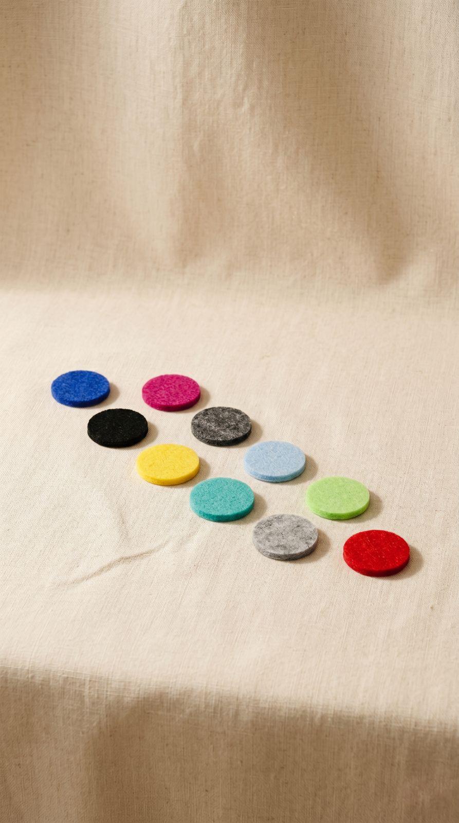 10 Almohadillas Reutilizables para Collar Difusor de Aromaterapia | Repuestos de 25mm Resistentes | Filtros Lavables para Aceites Esenciales