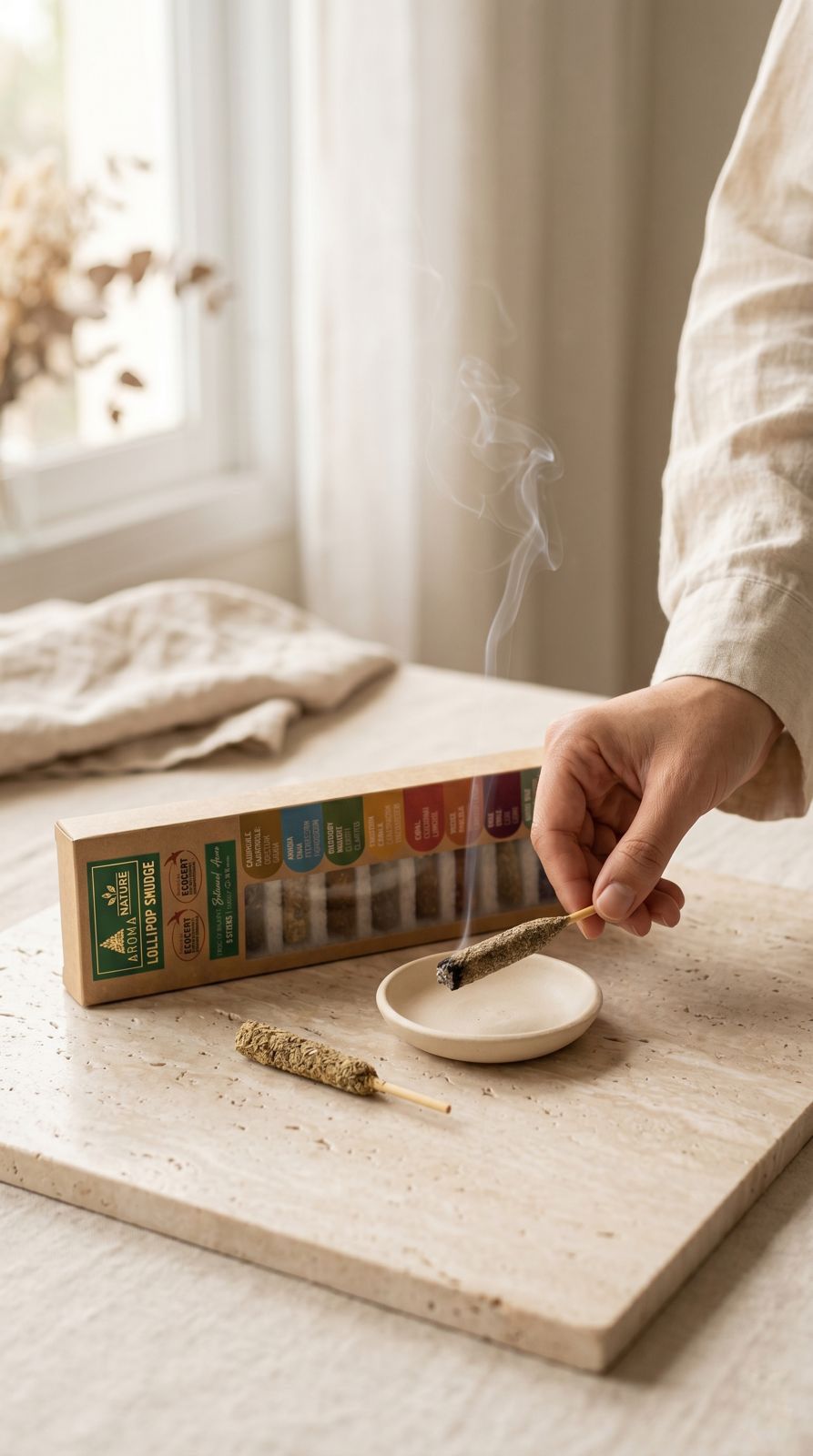 Kit Incienso Lollipop: Conexión Nativa y Claridad Botánica (9 Barritas Gruesas)