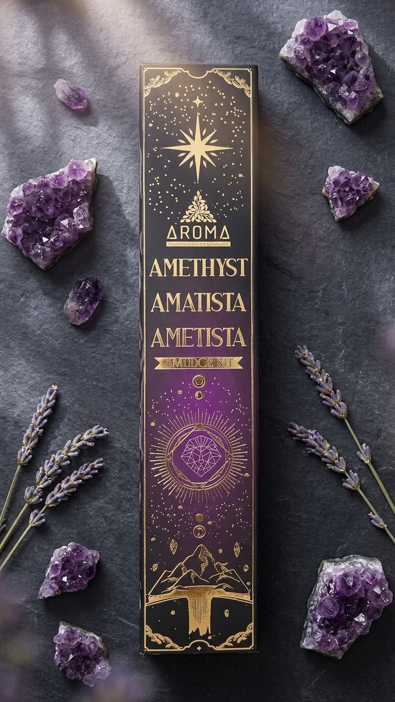Incienso de Amatista: Paz Interior Profunda y Transmutación Espiritual (20g de incienso)