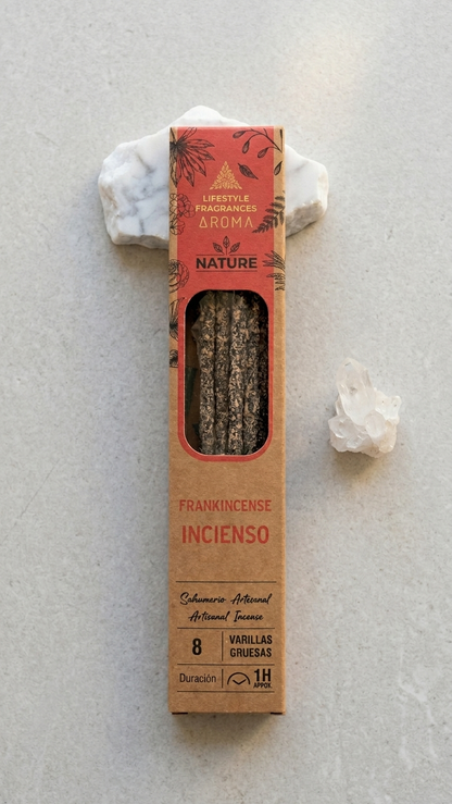 Incienso de Olíbano Sagrado – Eleva tu Energía y Potencia la Meditación | 100% Natural, Sin Químicos, Calidad Premium【20g · 8 Varillas aprox】