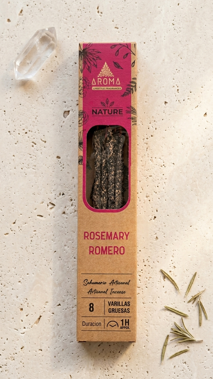 Incienso de Romero Purificante – Limpia tu Energía y Aclara tu Mente | 100% Natural, Sin Químicos, Calidad Premium【20g · 8 Varillas aprox】