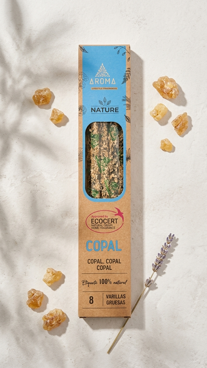 Incienso de Copal Ancestral – Limpieza Energética Profunda y Protección | 100% Natural, Sin Químicos, Calidad Premium【20g · 8 Varillas aprox】