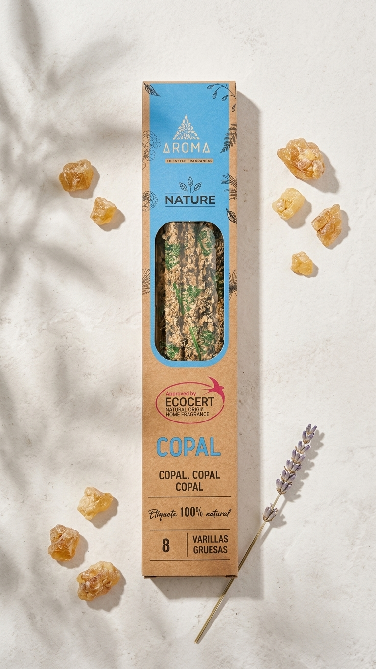 Incienso de Copal Ancestral – Limpieza Energética Profunda y Protección | 100% Natural, Sin Químicos, Calidad Premium【20g · 8 Varillas aprox】