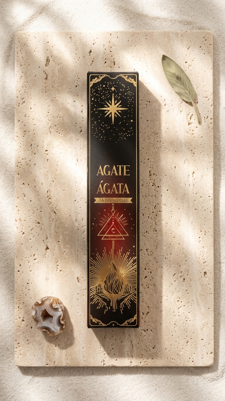 Incienso de Ágata: Equilibrio Ancestral y Conexión con la Tierra (20g de incienso)